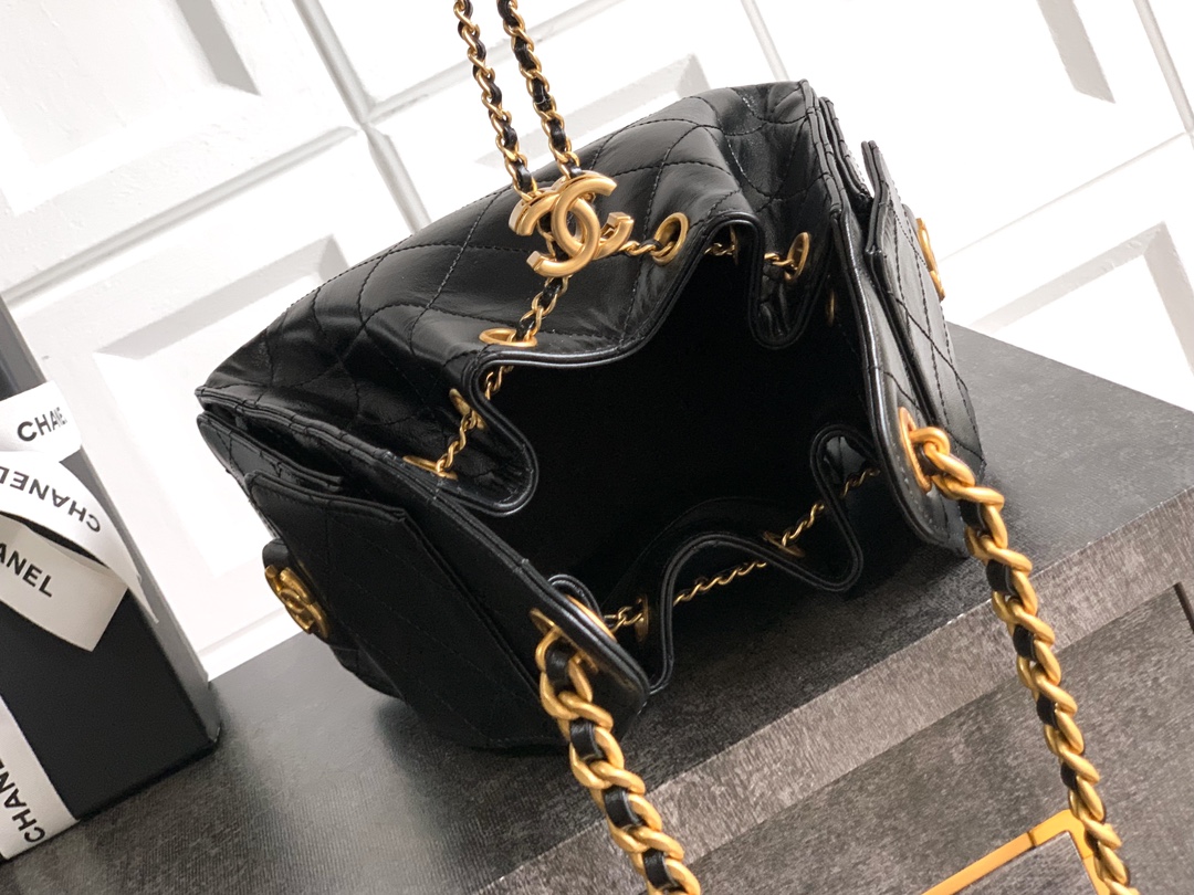 Chanel Style Black Leather Bag Bags Bag detail image 8 from source 765816