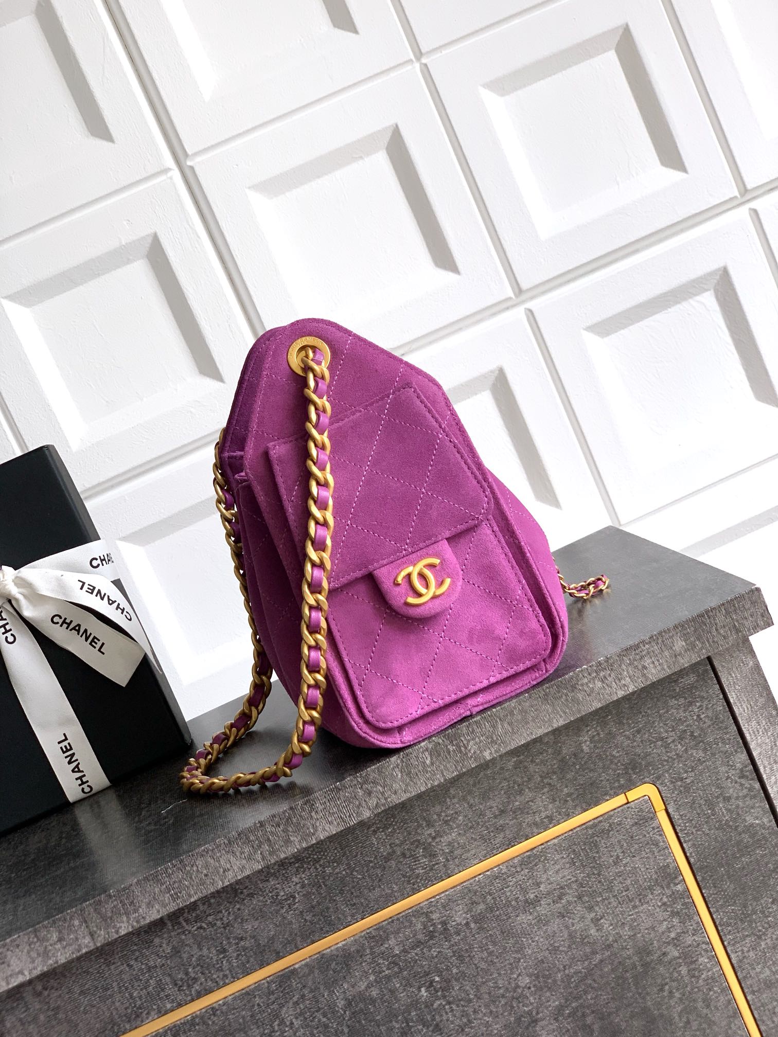 Chanel Style Black Leather Bag Lookbook Reference image 2