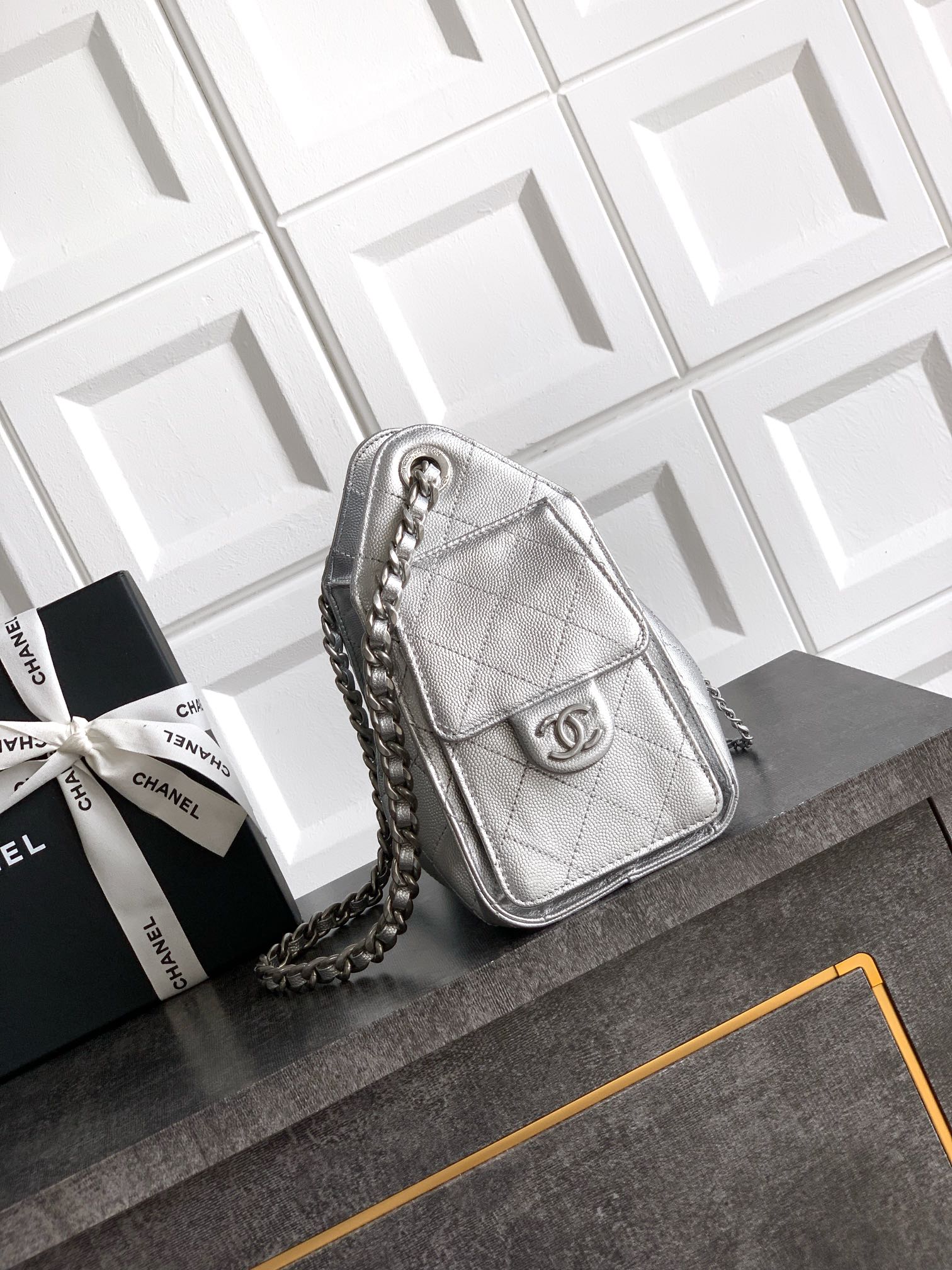 Chanel Style Black Leather Bag Lookbook Reference image 2