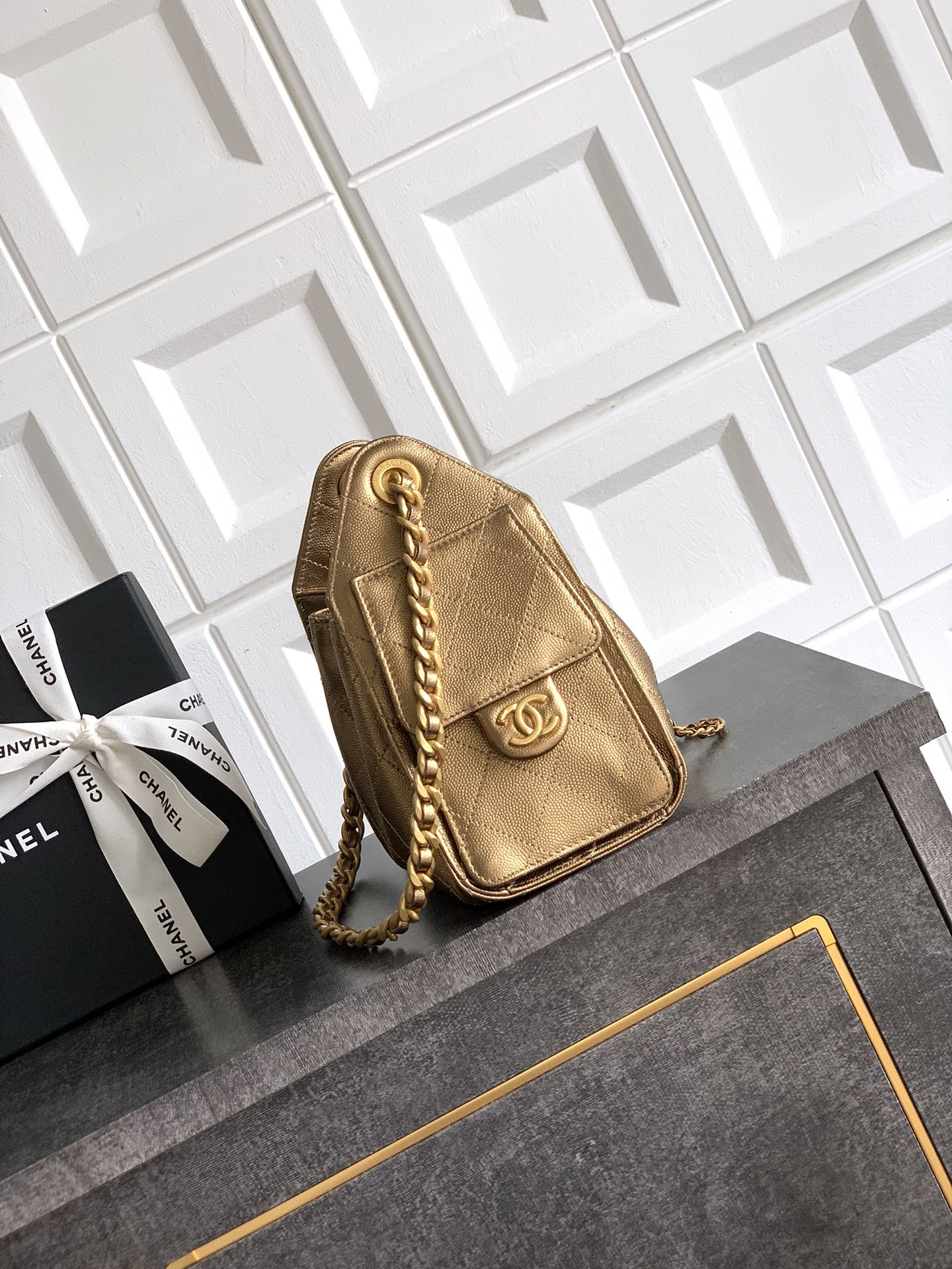 Chanel Style Black Leather Bag Lookbook Reference image 2