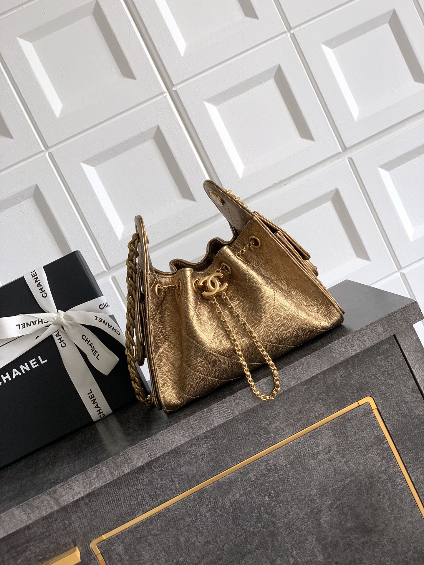 Chanel Style Black Leather Bag Lookbook Reference image 1