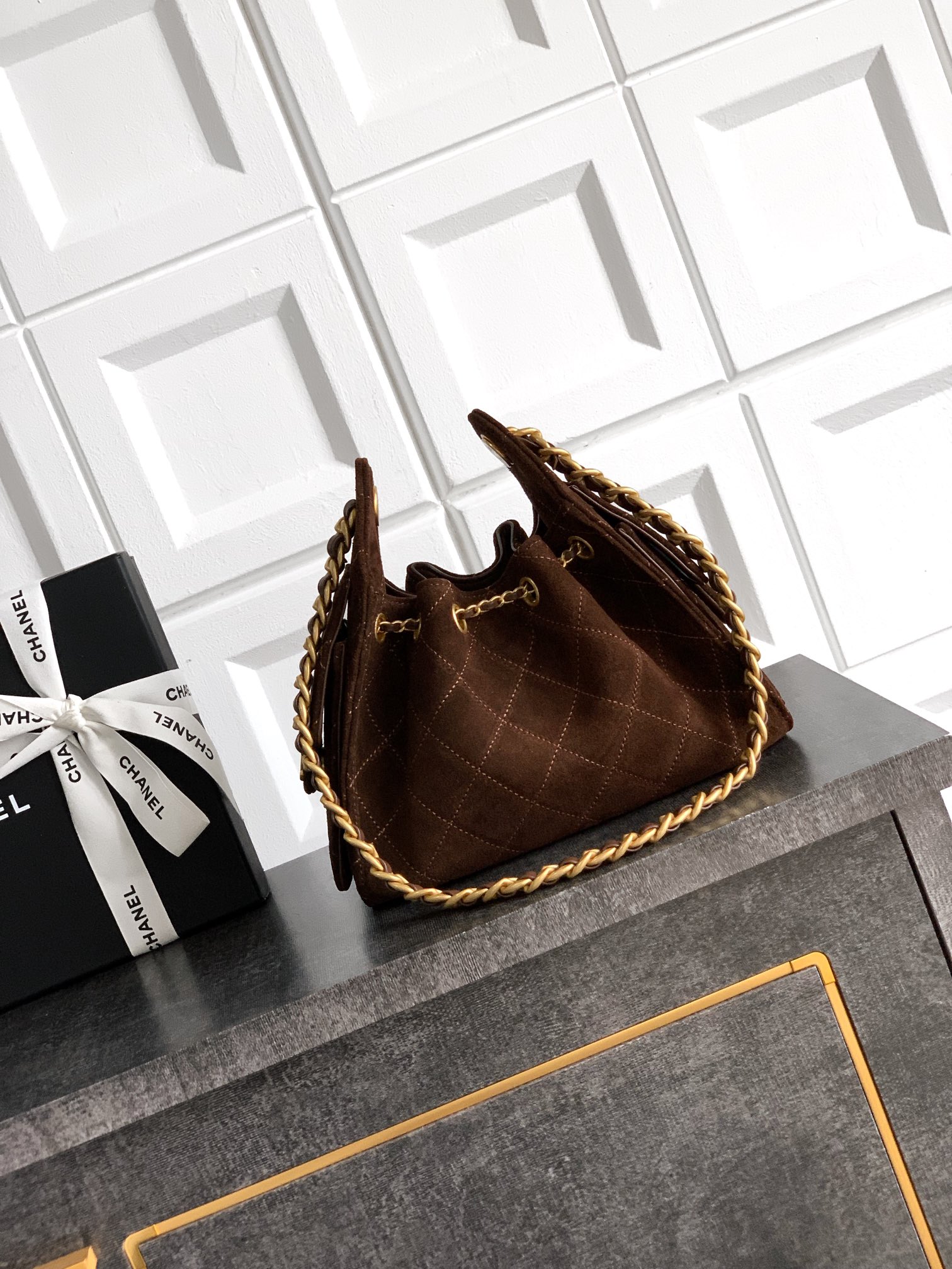 Chanel Style Brown Leather Bag Bags Bag detail image 3 from source 765823