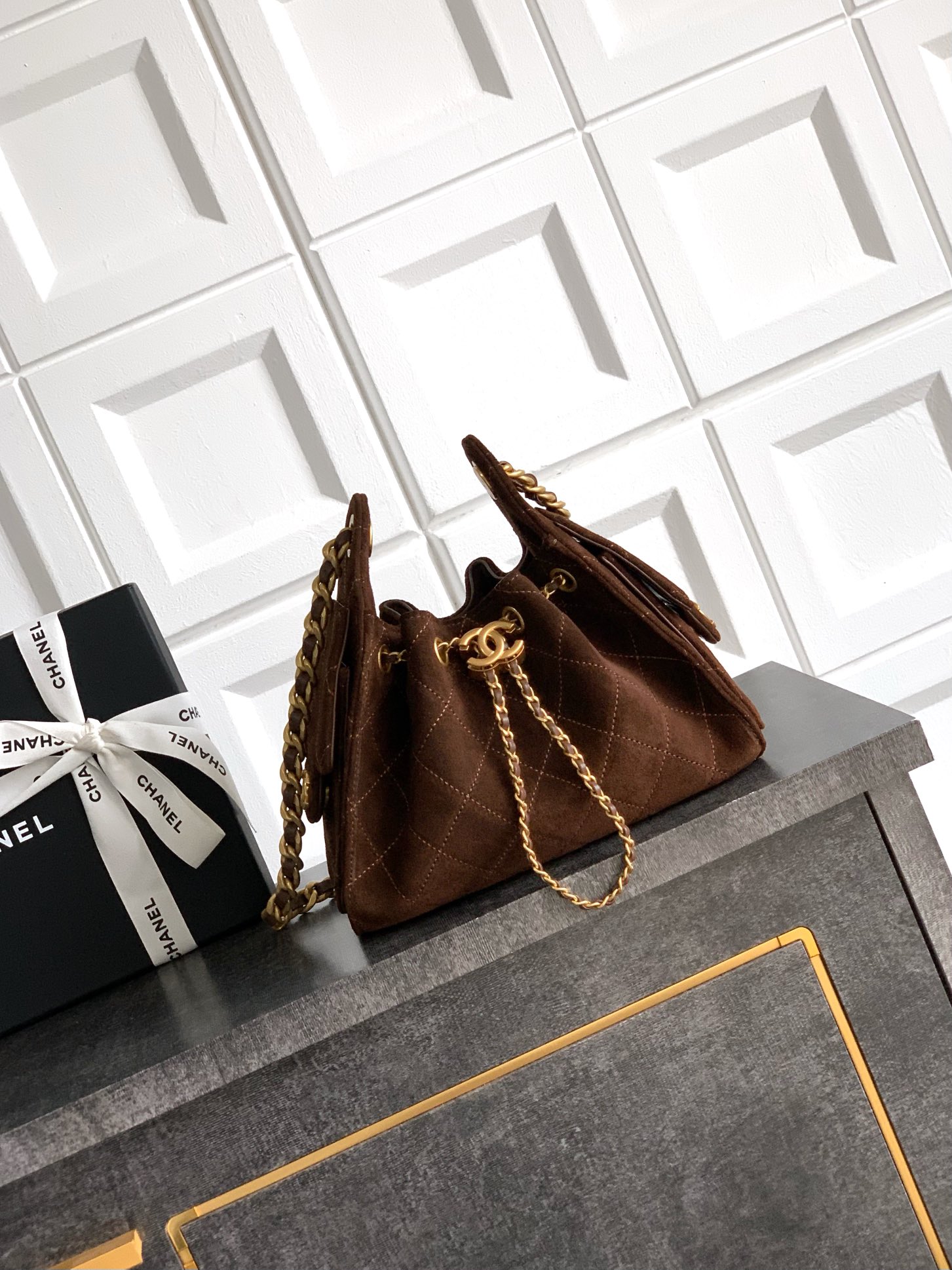 Chanel Style Brown Leather Bag Lookbook Reference image 1
