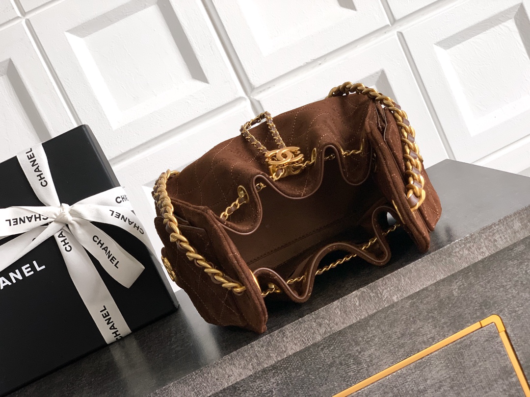 Chanel Style Brown Leather Bag Bags Bag detail image 8 from source 765823