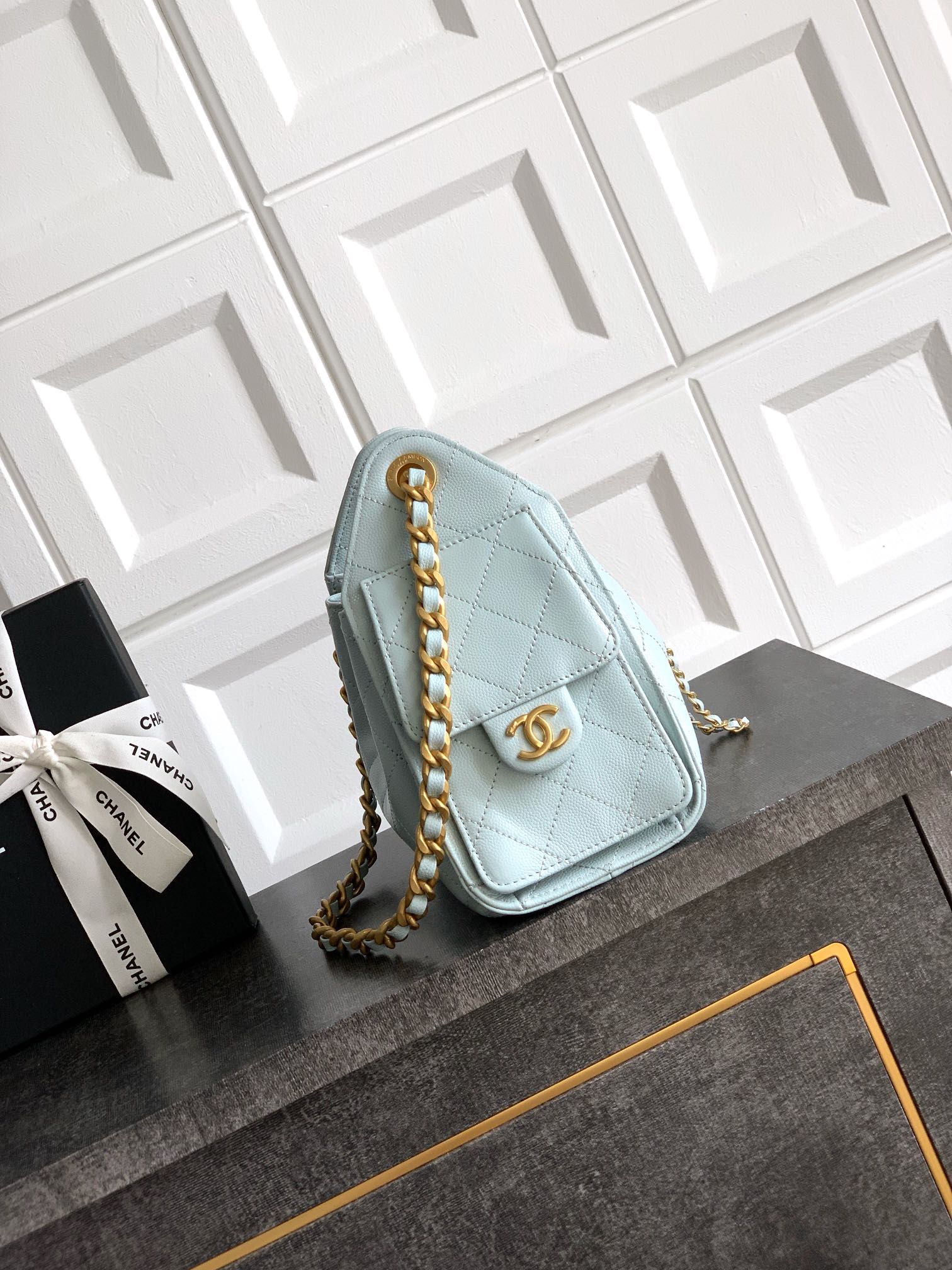 Chanel Style Black Leather Bag Lookbook Reference image 2