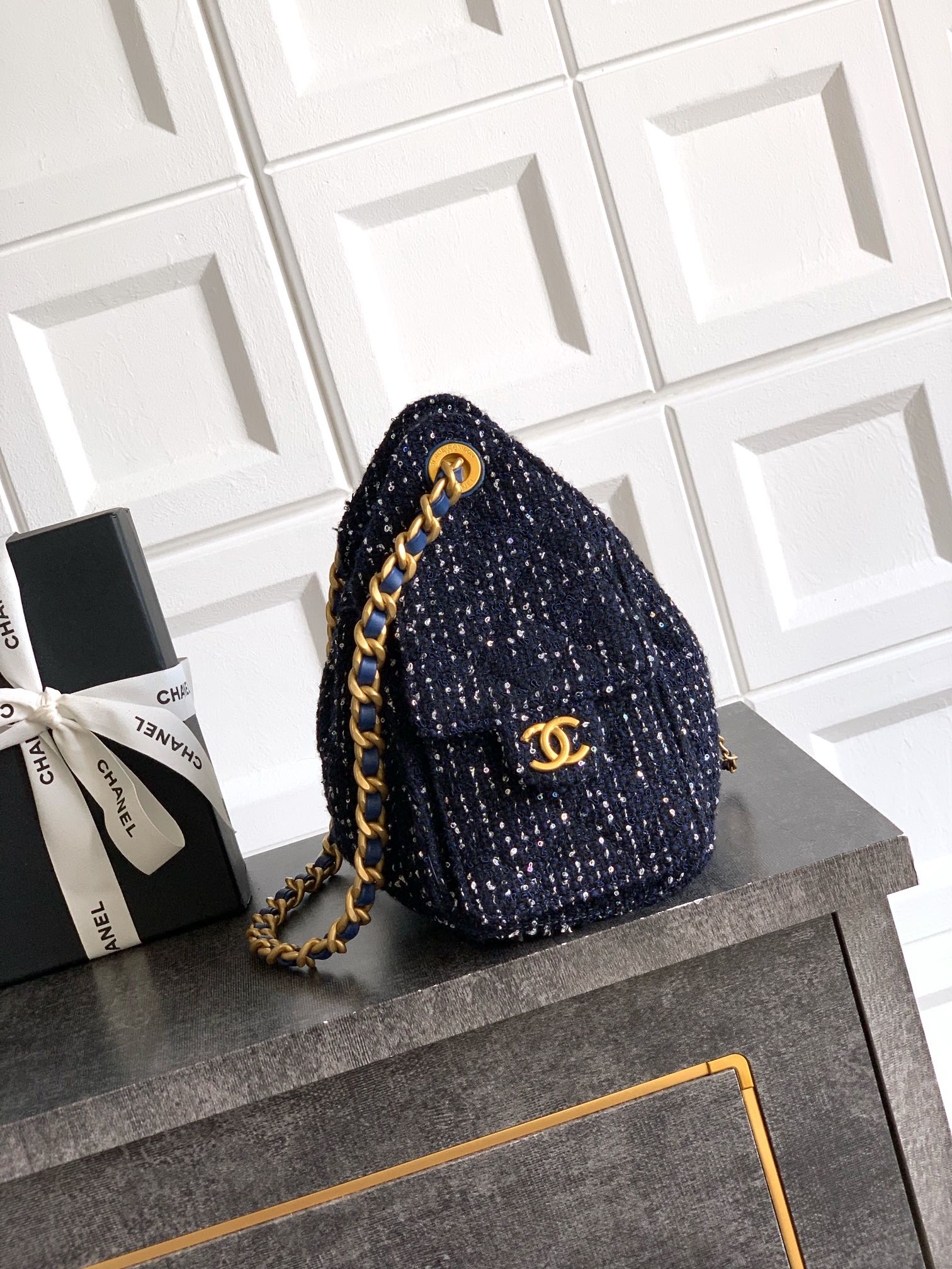 Chanel Style Black Leather Bag Lookbook Reference image 2