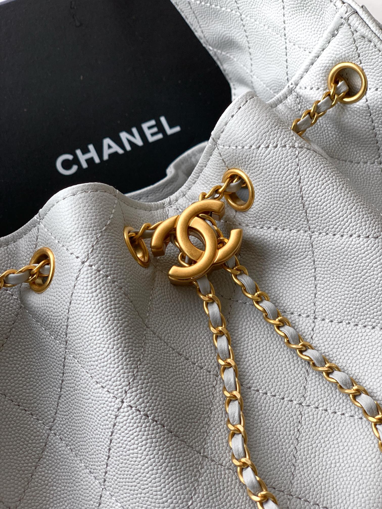 Chanel Style Grey Hobo Bag Bags Hobo Bag detail image 5 from source 765833