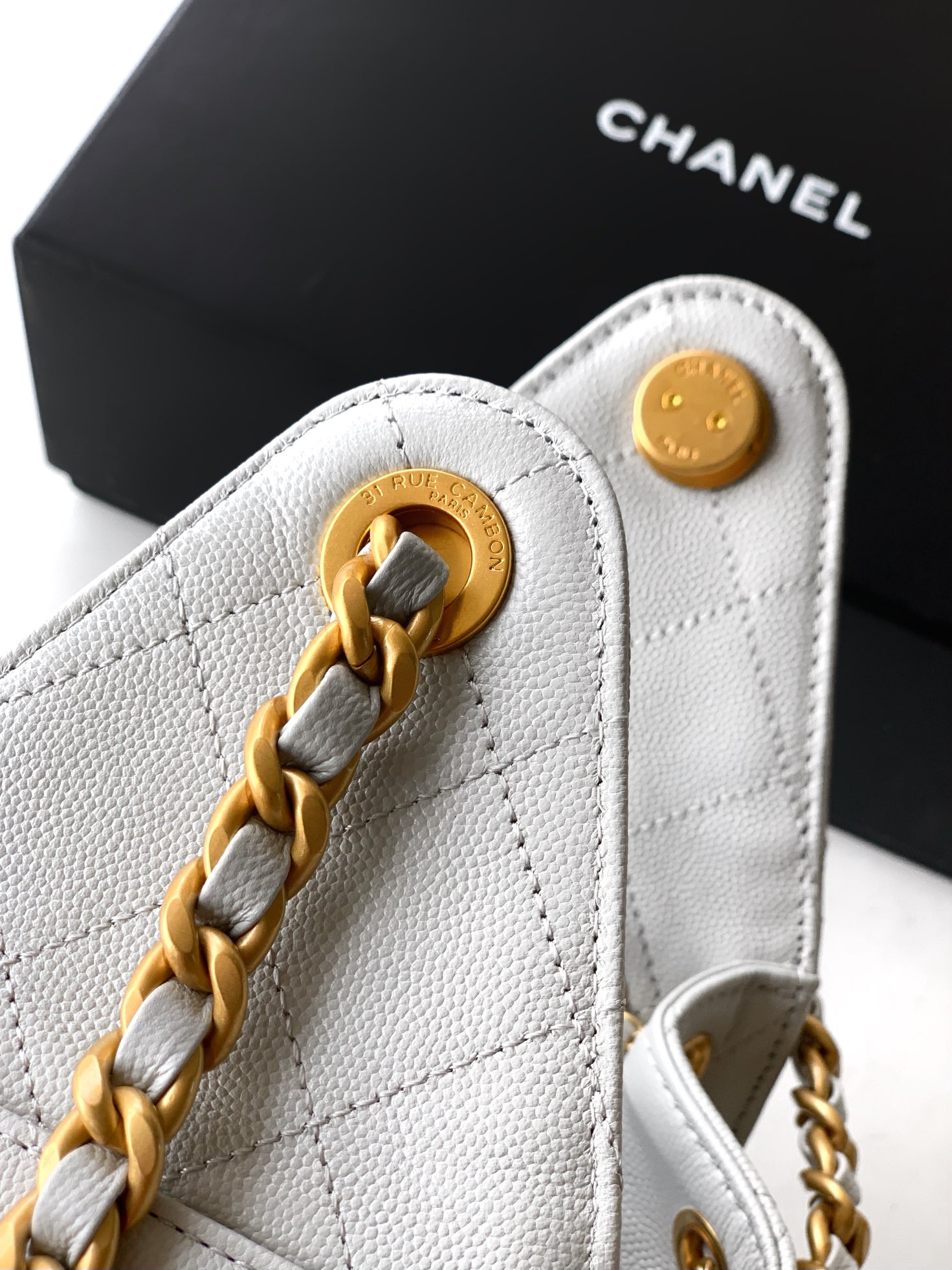 Chanel Style Grey Hobo Bag Bags Hobo Bag detail image 7 from source 765833