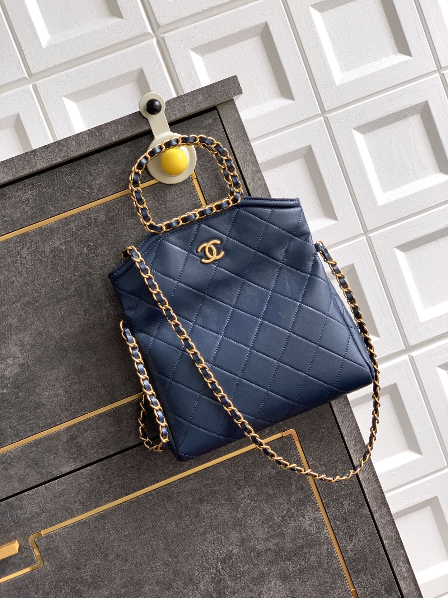 Chanel 26C Classic Flap Bag, Lambskin Leather, Small Size - Night Sky Blue