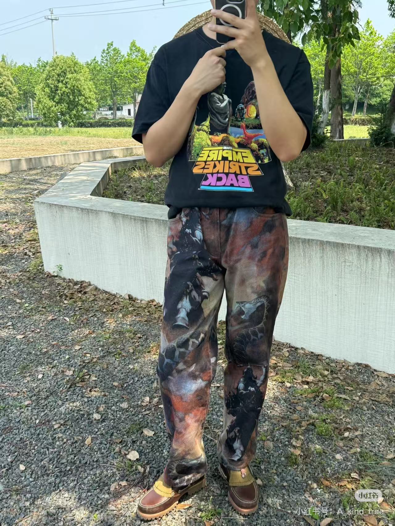 Supreme x Frank Frazetta 联名款斩蛇骑士牛仔长裤 上身效果#