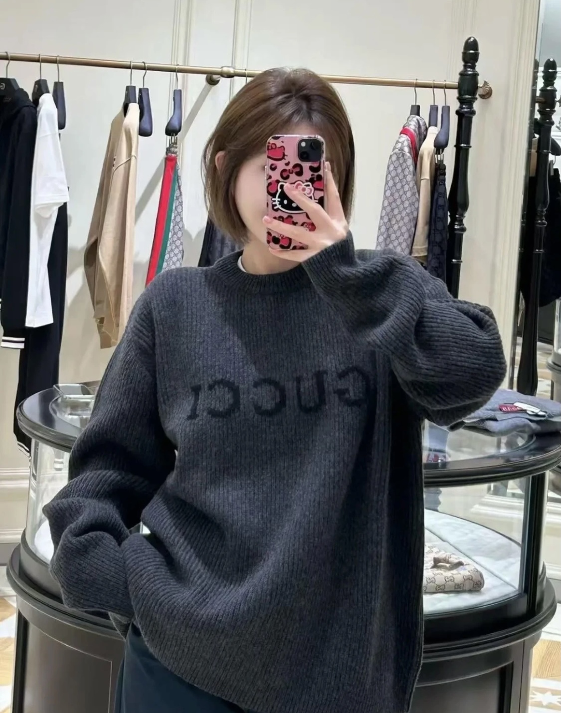 Gucci/古驰 25Fw 提花字母粗针毛衣