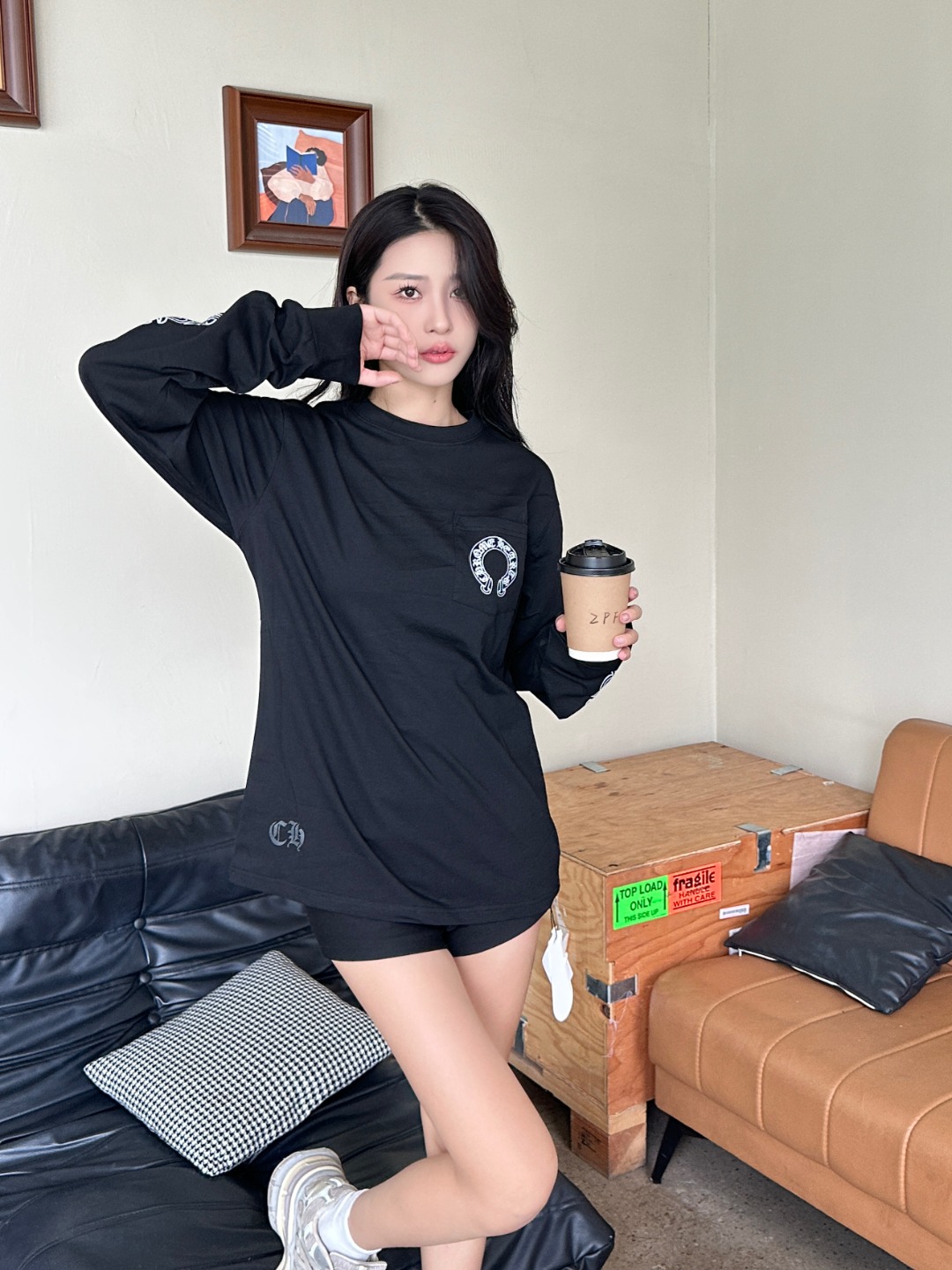 Chrome Hearts 克罗心 25FW 空心马蹄长袖T桖