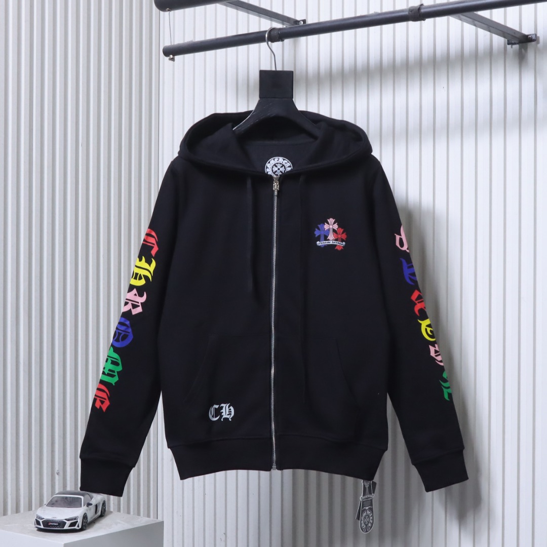 【05274】Chrome Hearts Cross Print Zip Jacket