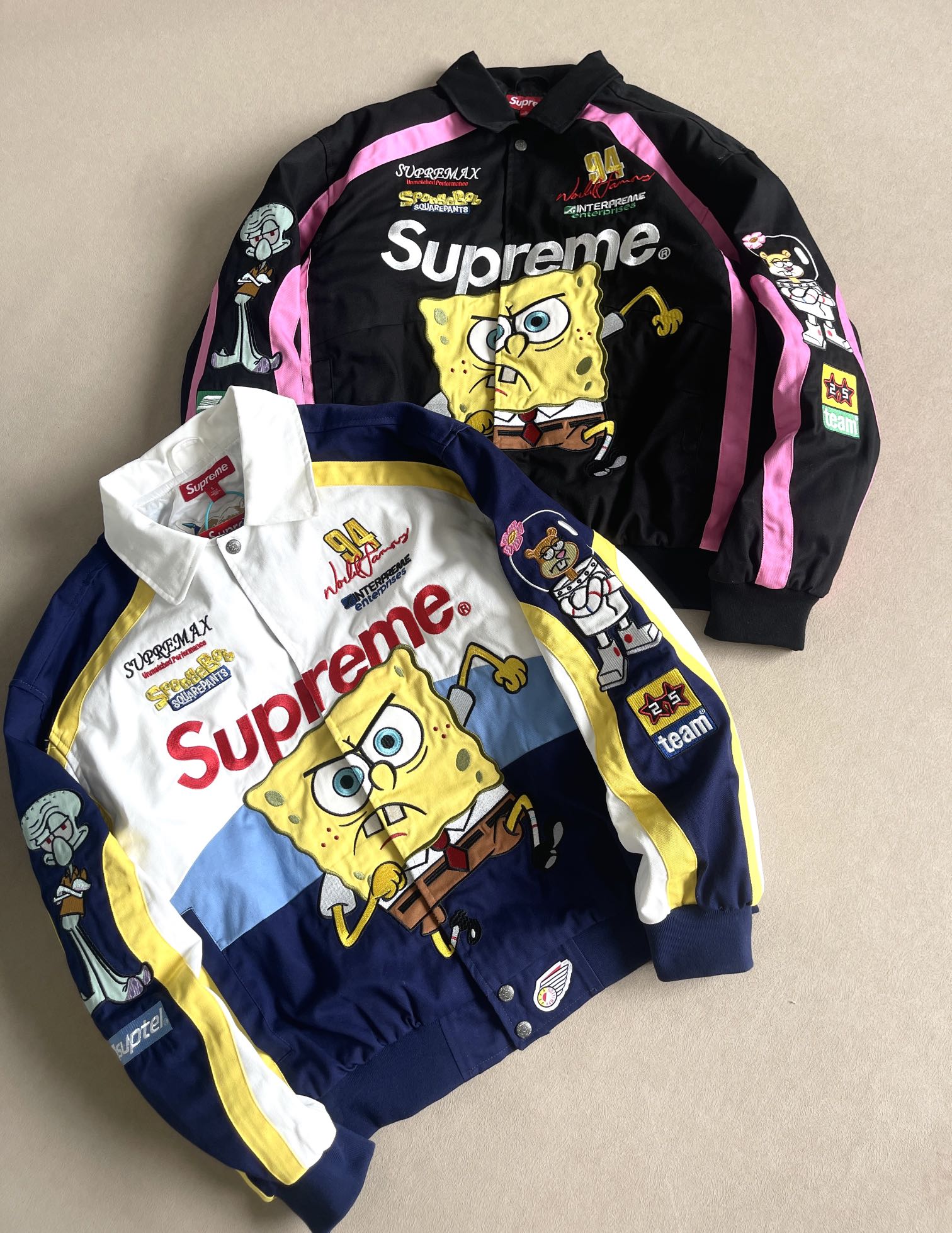 Supreme x SpongeBob x Jeff Hamilton Racing Jacket - Limited Edition