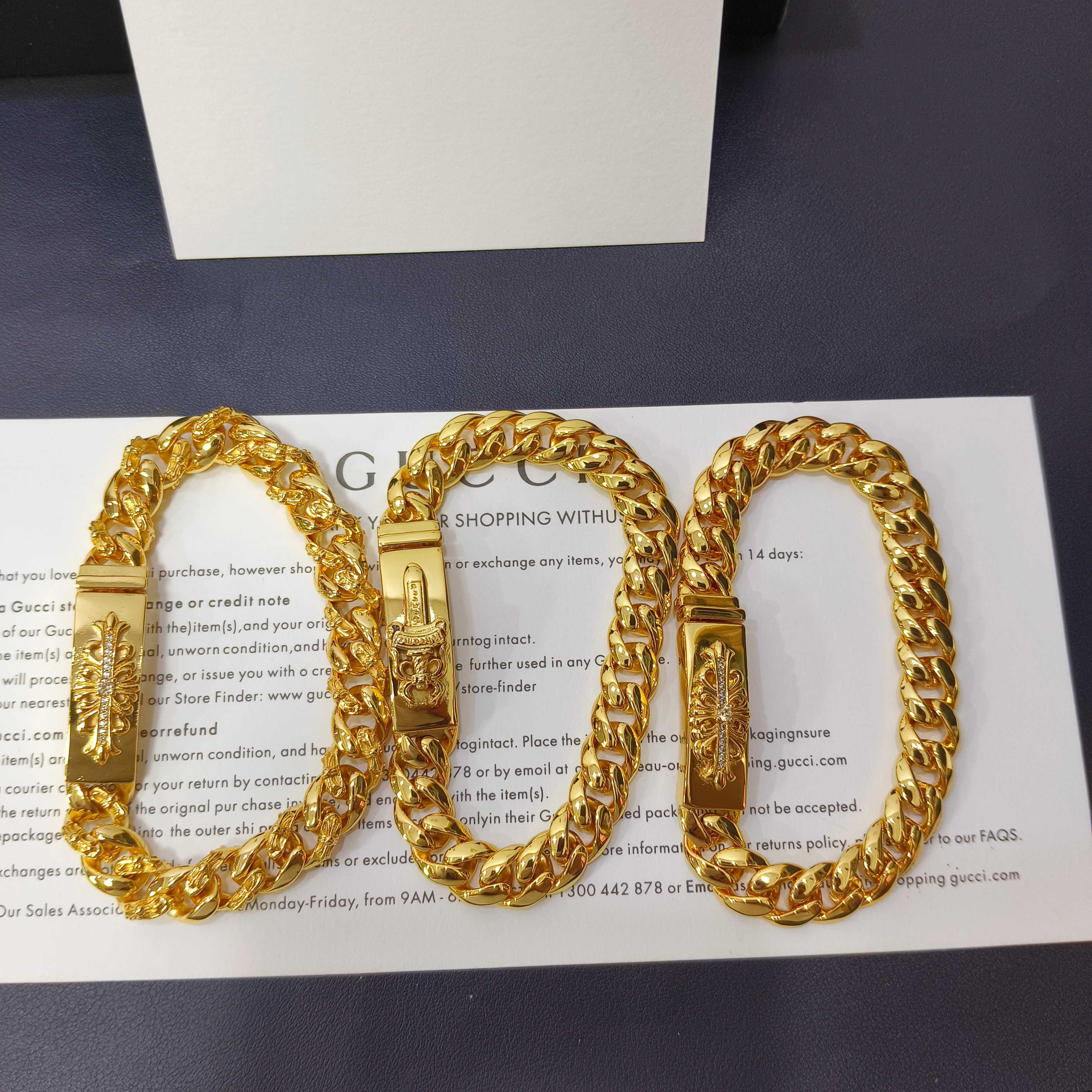 クロムハーツ ゴールドブレスレット 20cm