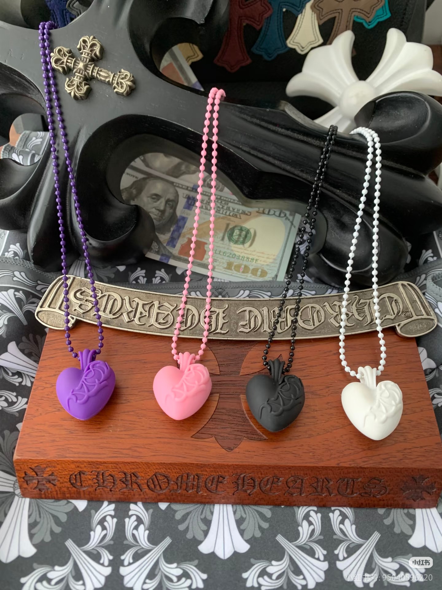 NO:922403,Chrome Hearts Love Vine Resin Necklace Each one is beautiful, fine jewelry, chrome hearts, necklace19860909克罗心爱心藤蔓树脂项链 每一颗都美美哒,饰品精品,chrome hearts,necklace,Jewelry