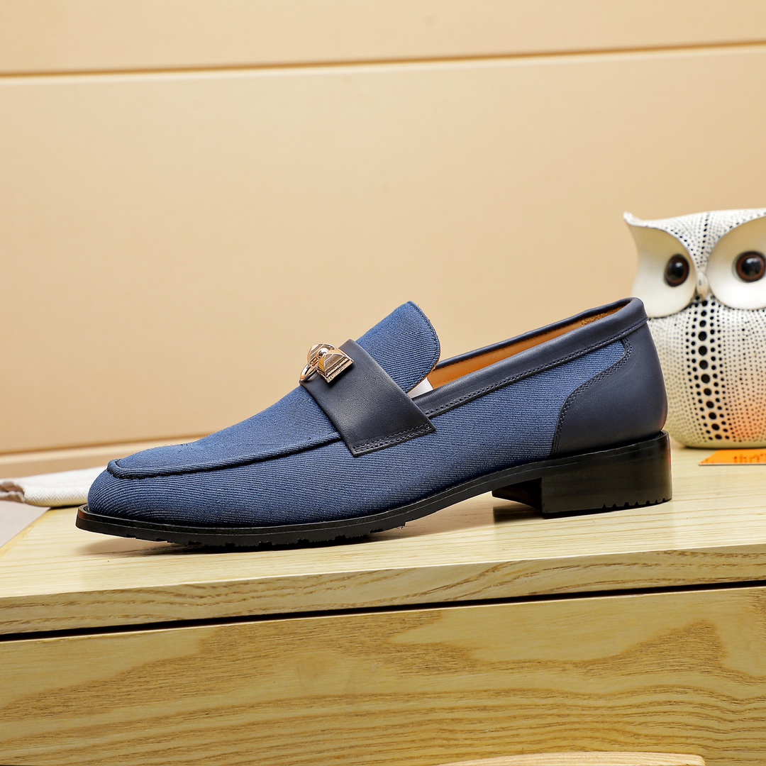 Hermes Men's Casual Business Leather Loafers - Official Replica, Sizes 39-44 5 i1704438442 1524 0