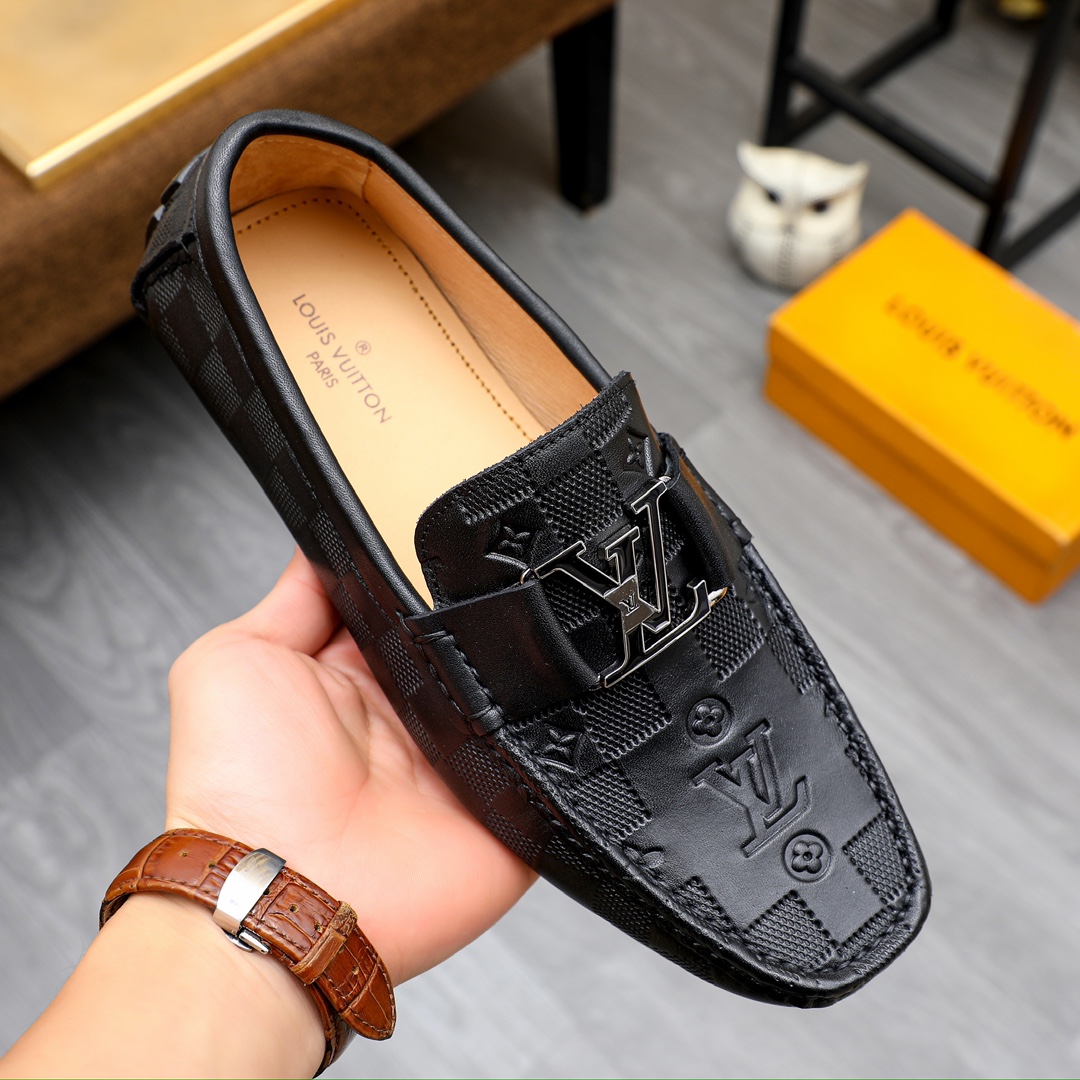 Louis Vuitton Men's Black Leather Loafers - Original Quality, Sizes 38-45 4 i1710386735 275 2