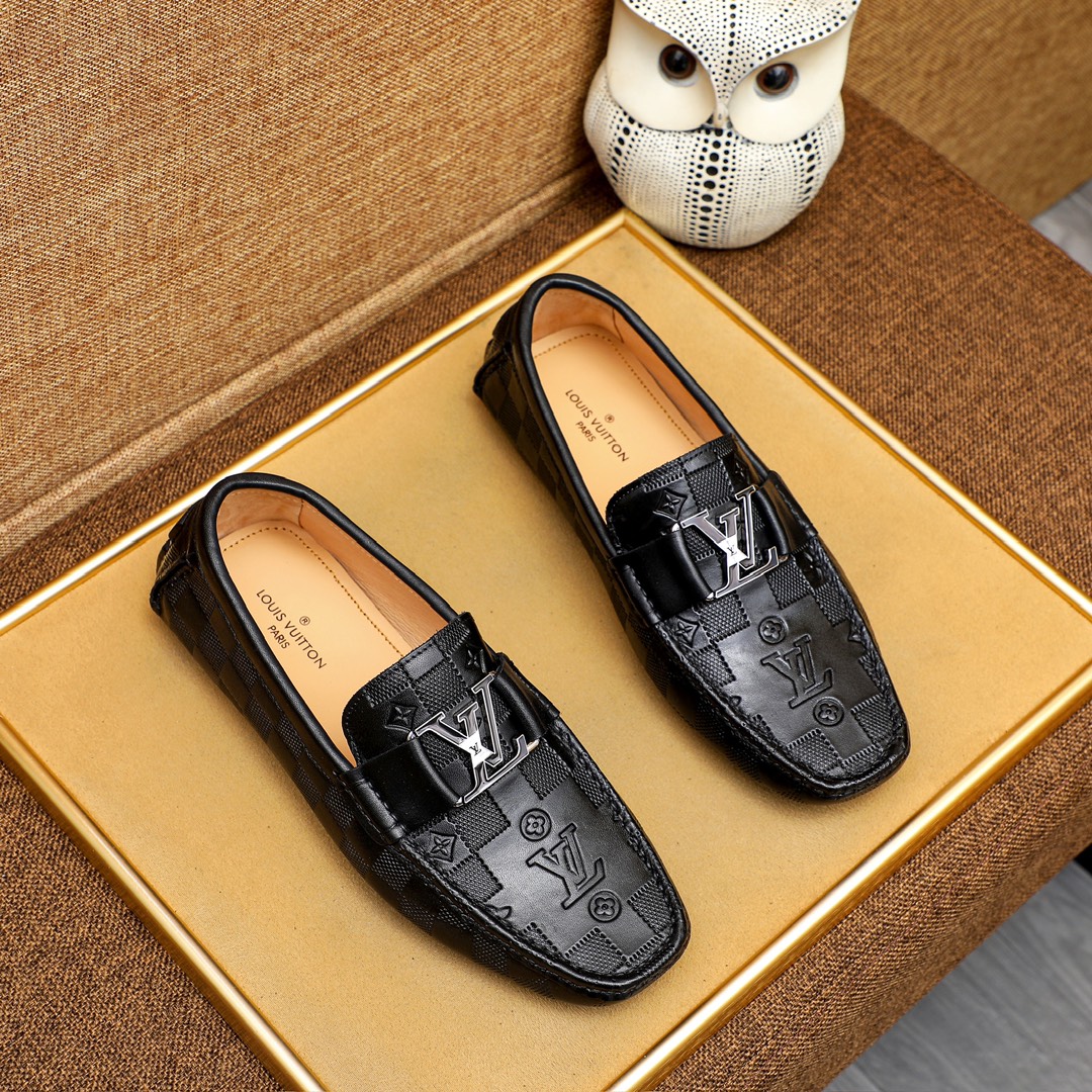 Louis Vuitton Men's Black Leather Loafers - Original Quality, Sizes 38-45 3 i1710386735 8170 4