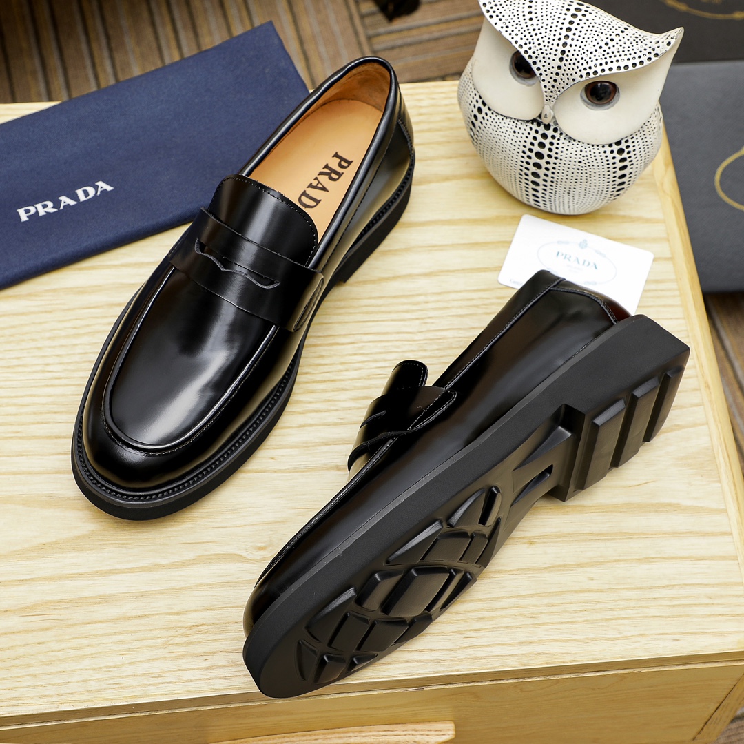 Prada Loafers: Premium Leather, Anti-Slip Sole, Sizes 38-44 - Black 6 i1711336160 4205 5
