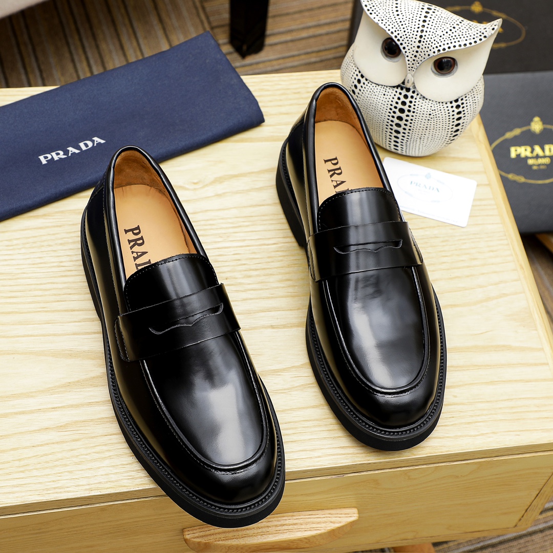Prada Loafers: Premium Leather, Anti-Slip Sole, Sizes 38-44 - Black 2 i1711336160 6583 6