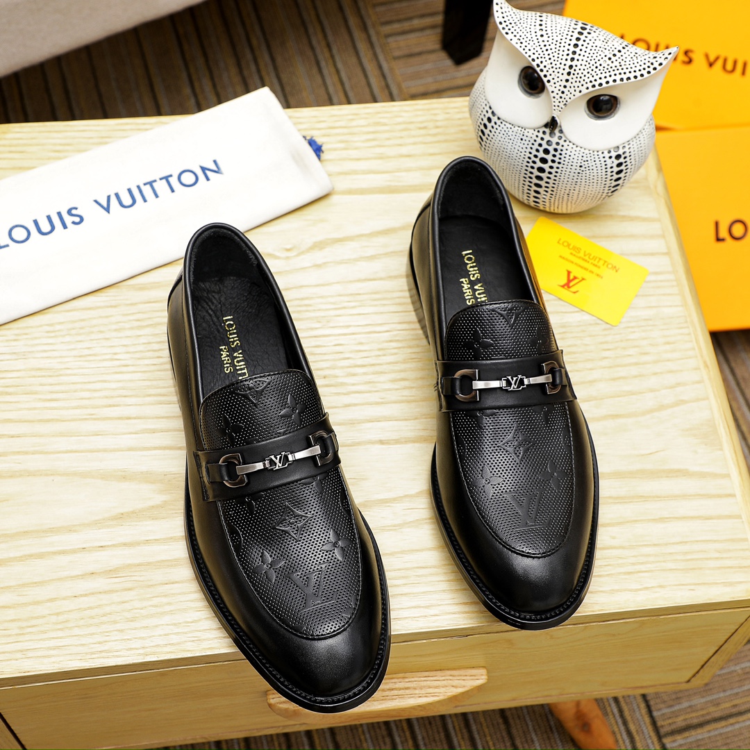 Louis Vuitton Shoes Plain Toe Knockoff Highest Quality
 Black Men Cowhide Casual