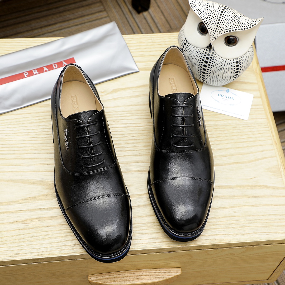 Prada Men's Leather Oxford Shoes - Classic Lace-Up Dress Shoes 2 i1729650383 2920 2