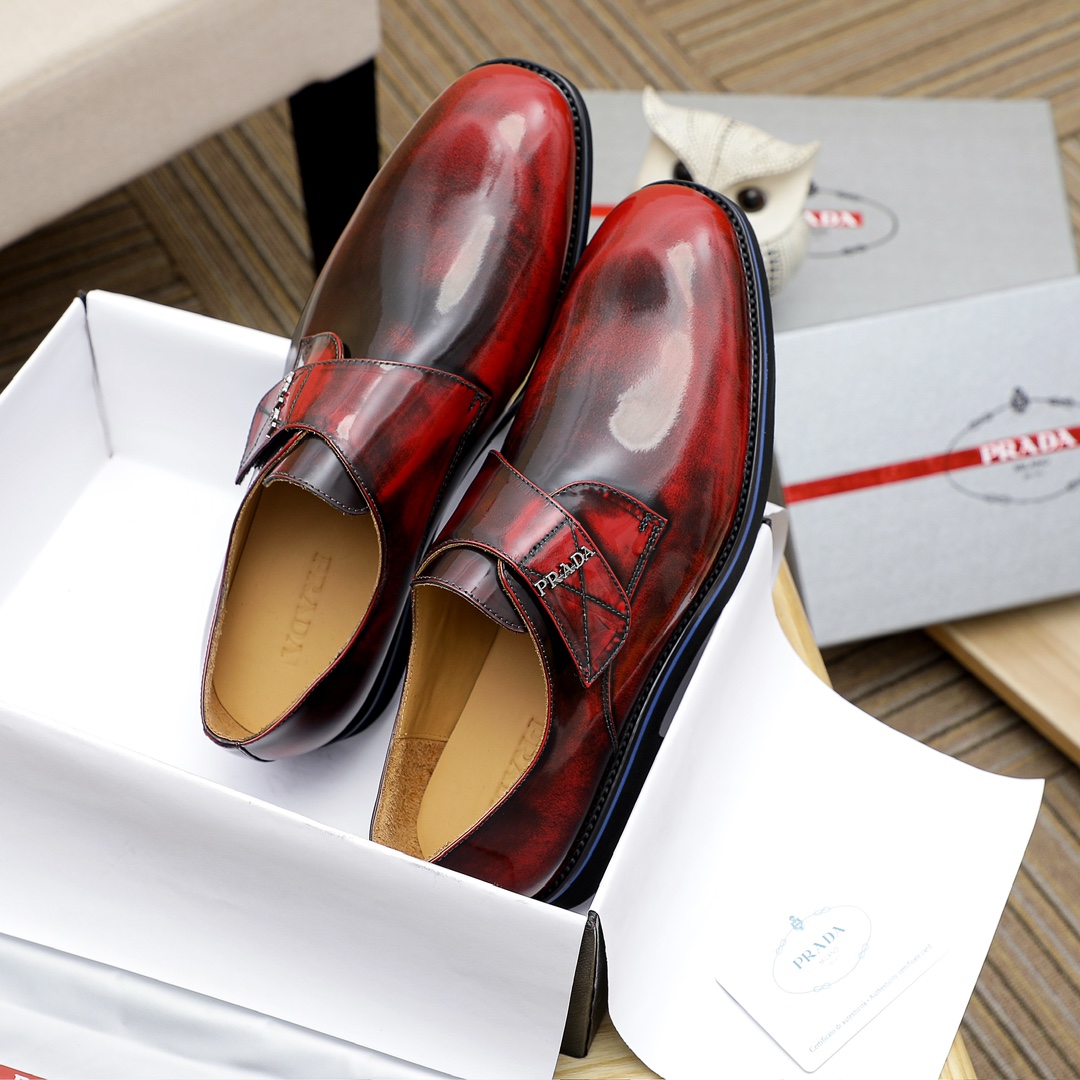 Prada Men's Leather Monk Strap Dress Shoes - Premium Quality & Comfort 4 i1729650900 1561 1