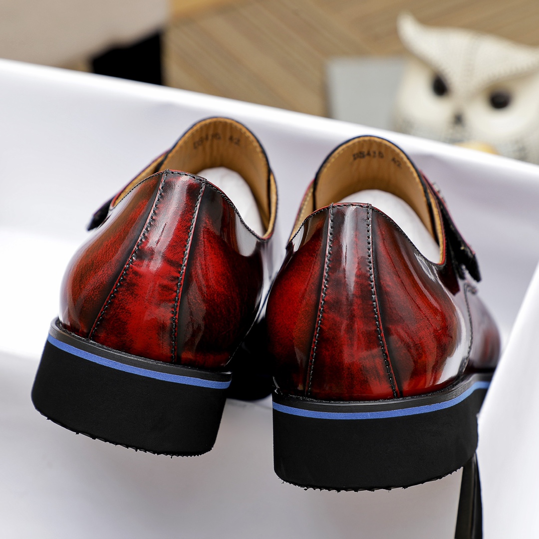 Prada Men's Leather Monk Strap Dress Shoes - Premium Quality & Comfort 9 i1729650900 5407 5