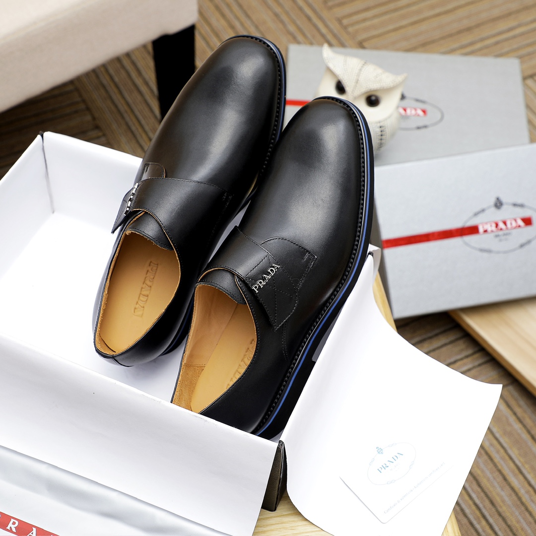 Prada Men's Leather Buckle Dress Shoes, Italian Style, Multiple Colors Availabl 4 i1729650975 8261 5
