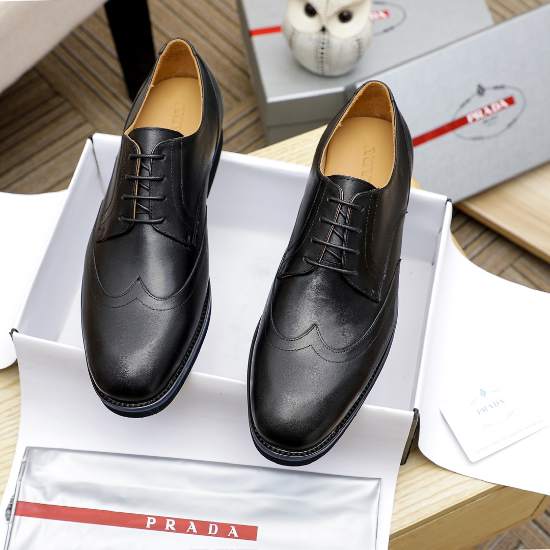 Prada Men's Leather Wingtip Oxford Dress Shoes - Classic Style & Comfort 3 i1729651254 3322 0