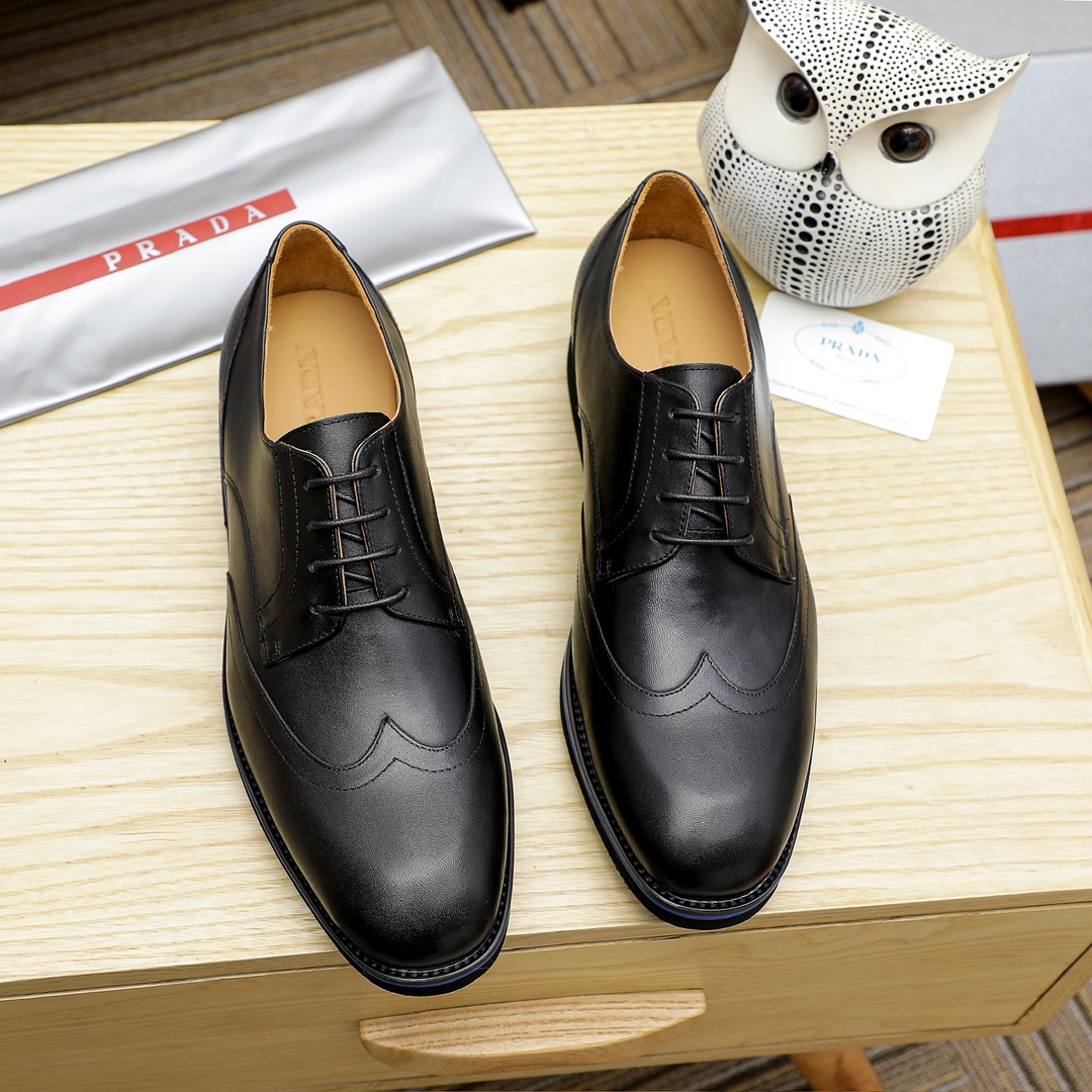 Prada Men's Leather Wingtip Oxford Dress Shoes - Classic Style & Comfort 2 i1729651254 4901 2