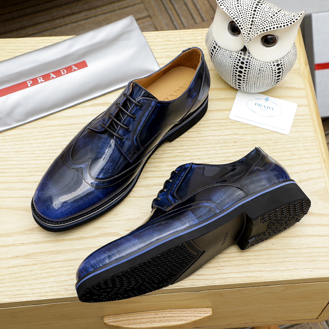 Prada Men's Wingtip Oxford Dress Shoe, Leather Upper, Multiple Colors Available 6 i1729651348 162 7