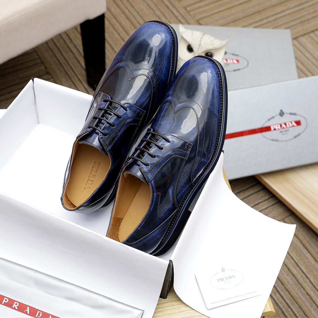 Prada Men's Wingtip Oxford Dress Shoe, Leather Upper, Multiple Colors Available 4 i1729651348 5056 6