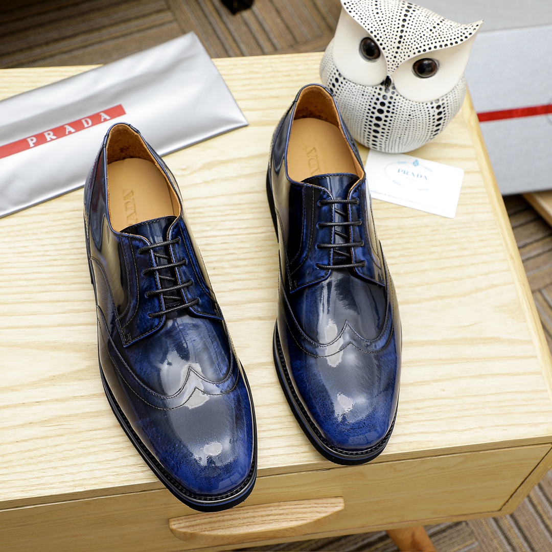Prada Men's Wingtip Oxford Dress Shoe, Leather Upper, Multiple Colors Available 1 Prada Men's Wingtip Oxford Dress Shoe, Leather Upper, Multiple Colors Available