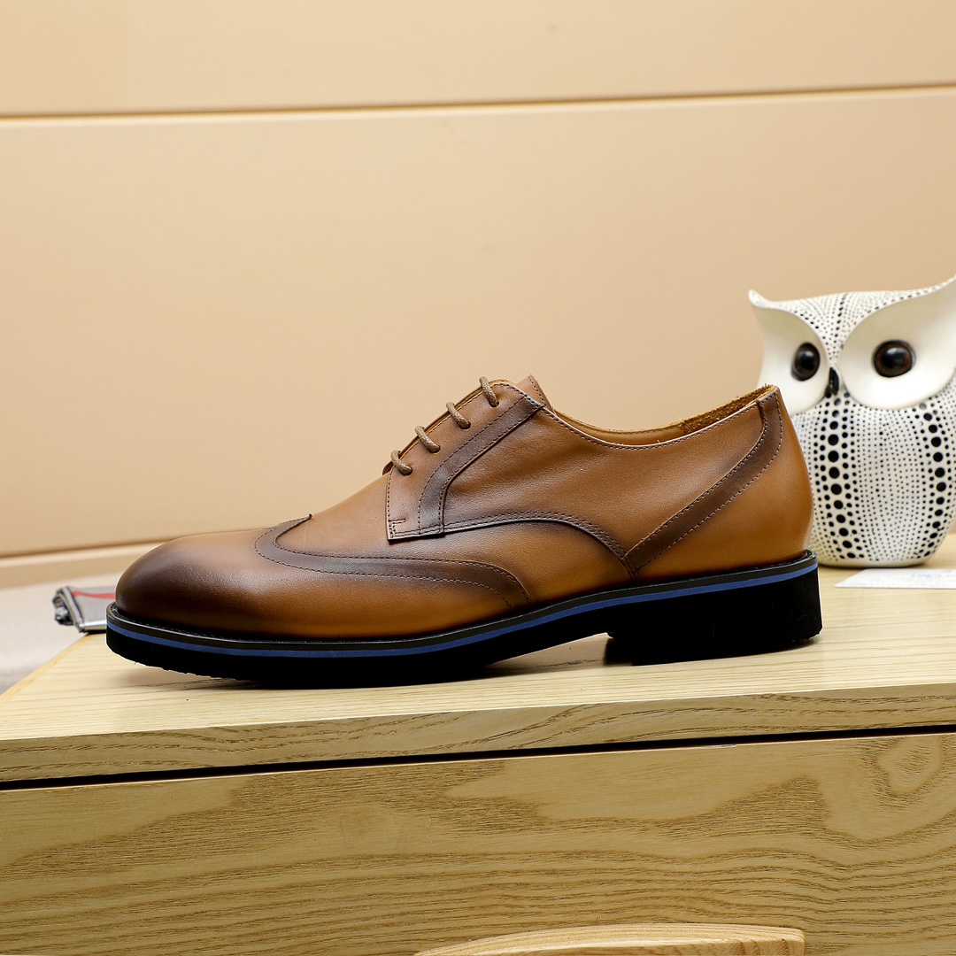 Prada Men's Leather Wingtip Oxford Dress Shoes, Brown, Sizes 39-44 5 i1729651527 5962 5