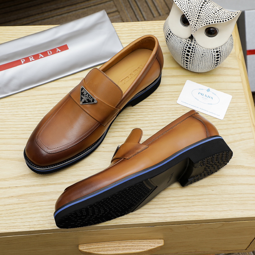 Prada Men's Leather Loafers - Classic Style, Superior Comfort. Size 38-44 6 i1729651899 6785 0