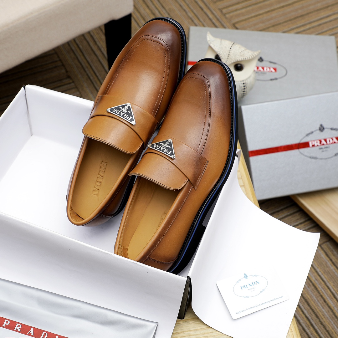 Prada Men's Leather Loafers - Classic Style, Superior Comfort. Size 38-44 4 i1729651899 7957 8