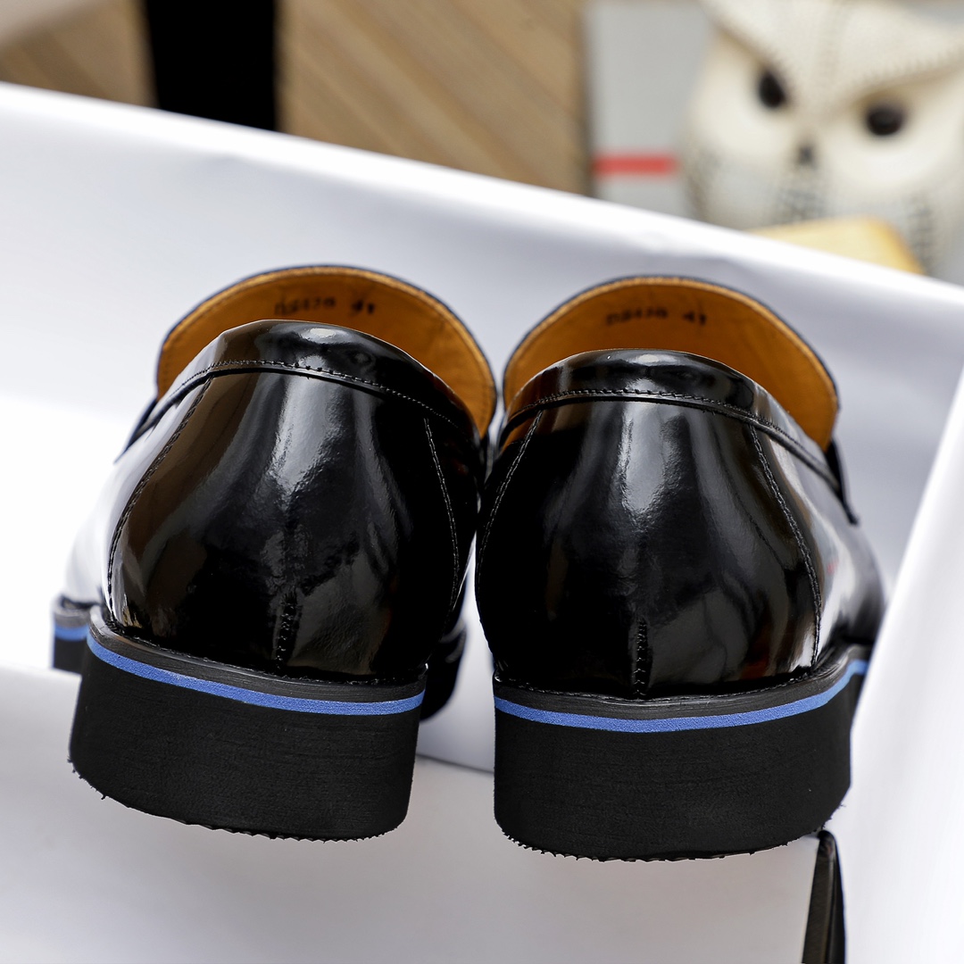 Prada Men's Leather Loafers - Classic Style, Durable Rubber Sole 9 i1729651967 8258 8