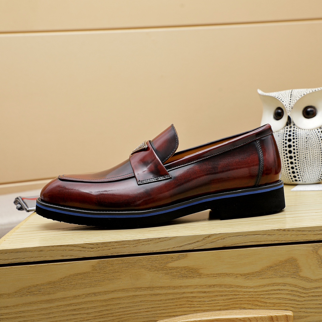 Prada Men's Leather Loafers with Anti-Slip Sole - Premium Quality, Stylish Design 5 i1729652035 1312 6