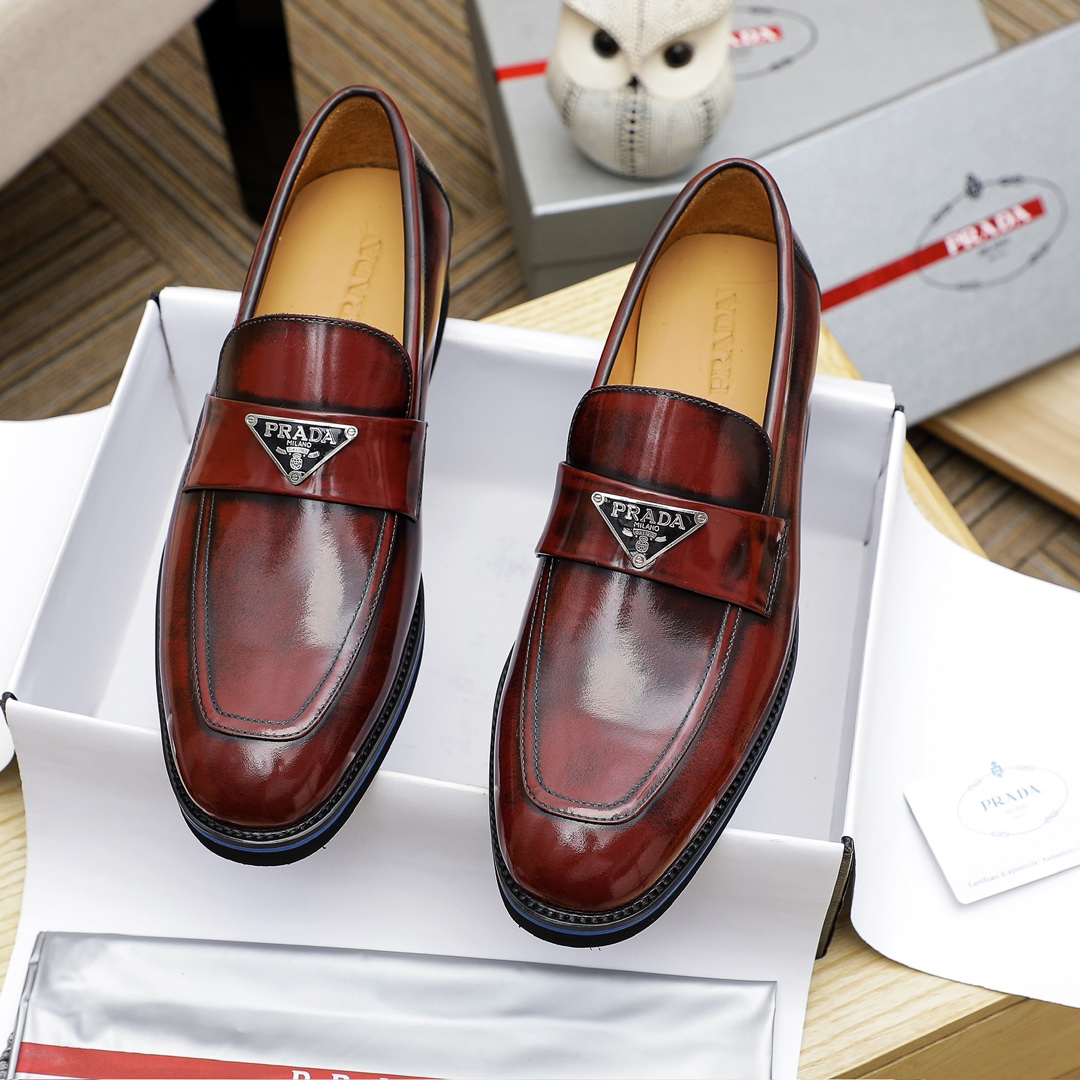 Prada Men's Leather Loafers with Anti-Slip Sole - Premium Quality, Stylish Design 3 i1729652035 2002 7