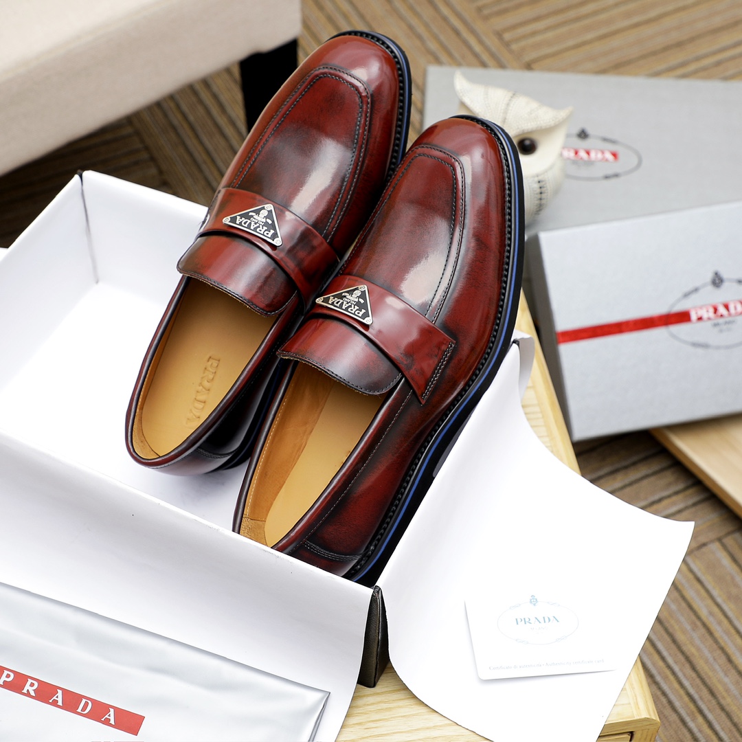 Prada Men's Leather Loafers with Anti-Slip Sole - Premium Quality, Stylish Design 4 i1729652035 2131 0