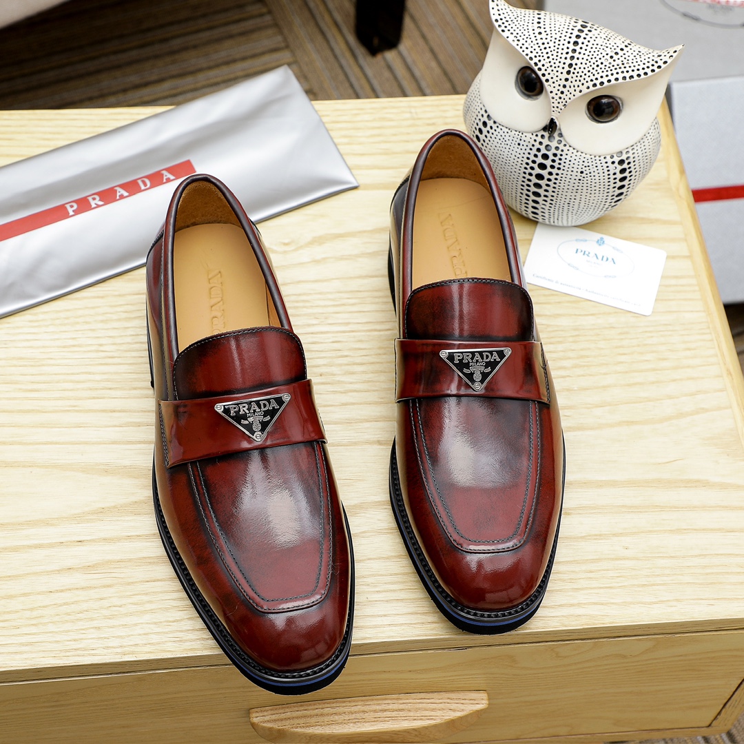 Prada Men's Leather Loafers with Anti-Slip Sole - Premium Quality, Stylish Design 2 i1729652035 7532 2