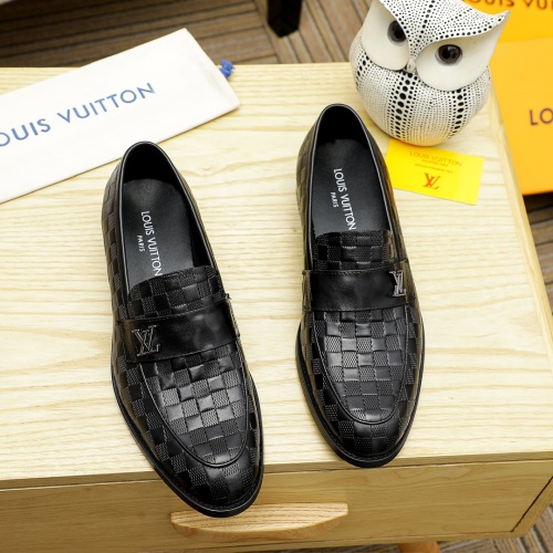 Louis Vuitton Men's Black Leather Business Loafers Dress Shoes Size 39-45 1 Louis Vuitton Men's Black Leather Business Loafers Dress Shoes Size 39-45
