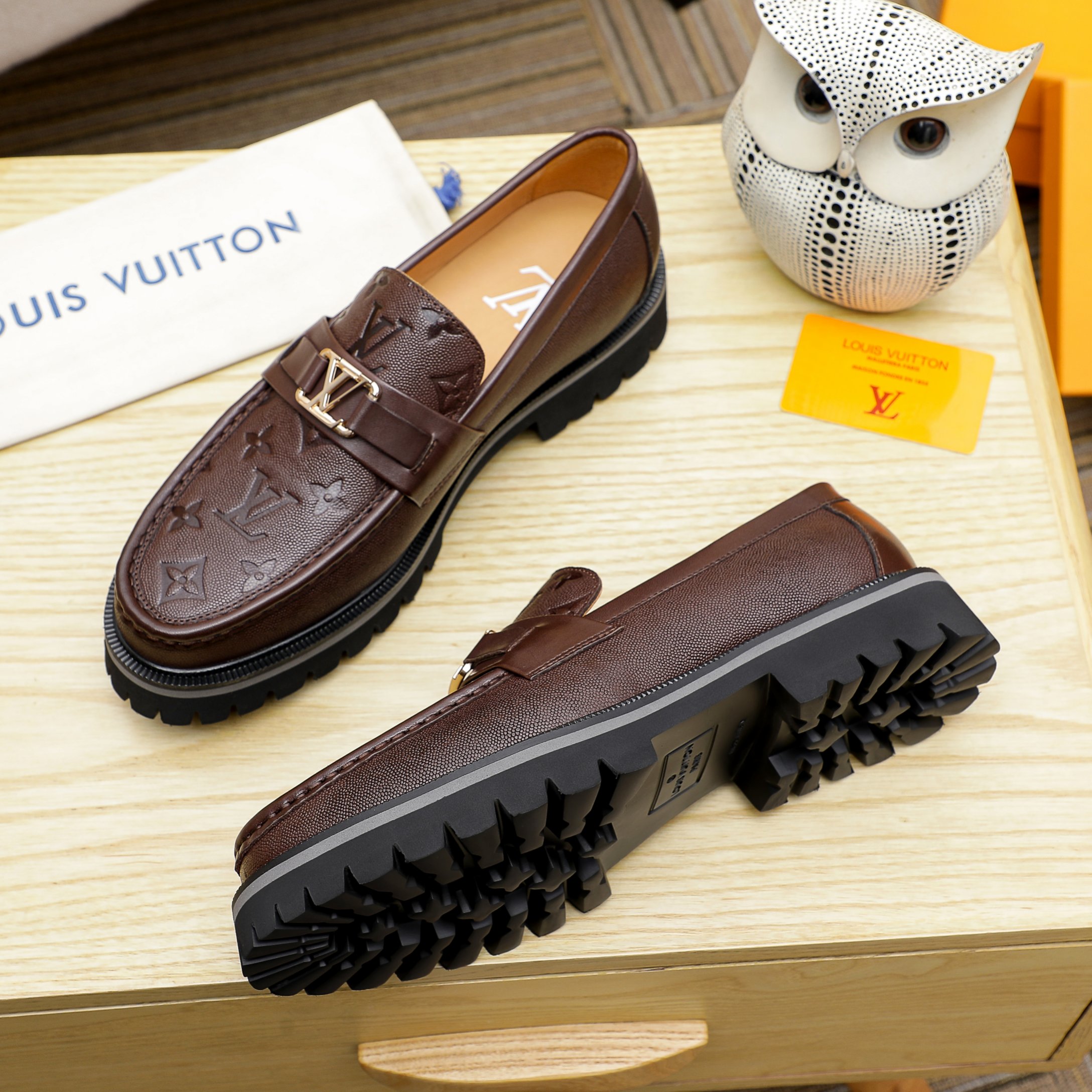Louis Vuitton Men's Leather Dress Shoes - Premium Italian Leather, Multiple Sizes 6 a1741400310096 2710