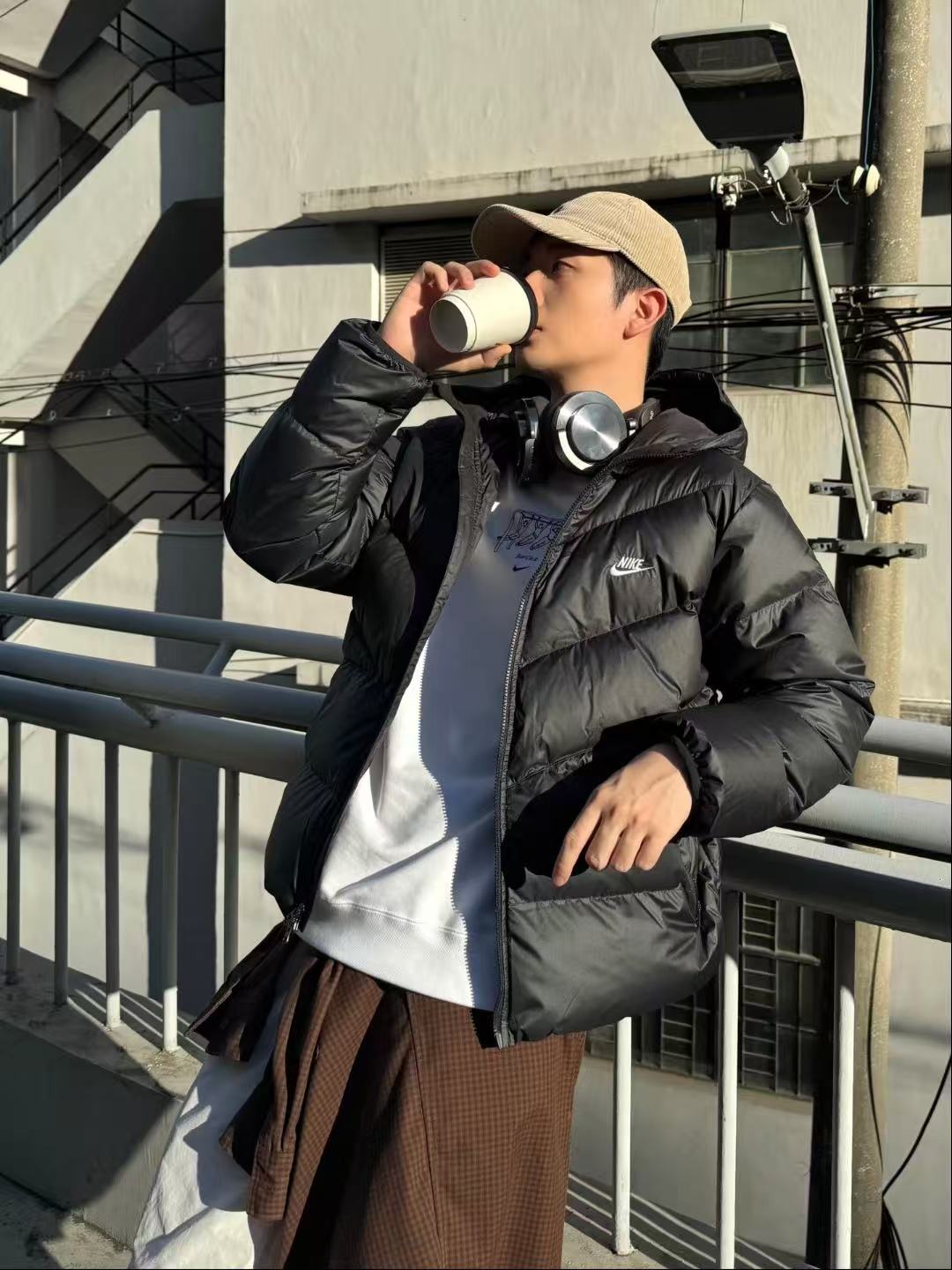 Nike/耐克Windrunner风行者2025经典款新款轻薄连帽羽绒服外套夹克 上身效果#