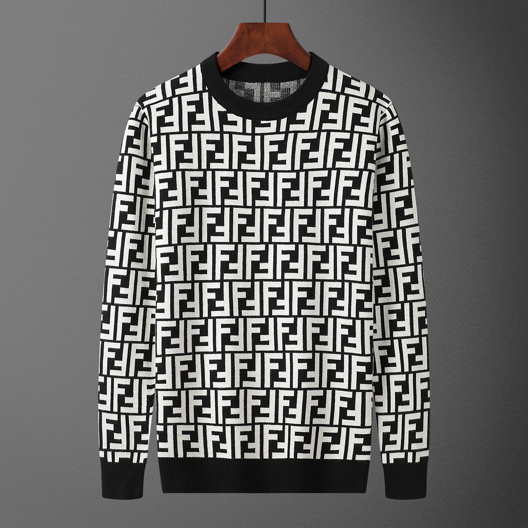 FEN•DI, suéter, número M2200#, tallas: M-XXXL, tejido: modal, anti-bolitas, color: blanco