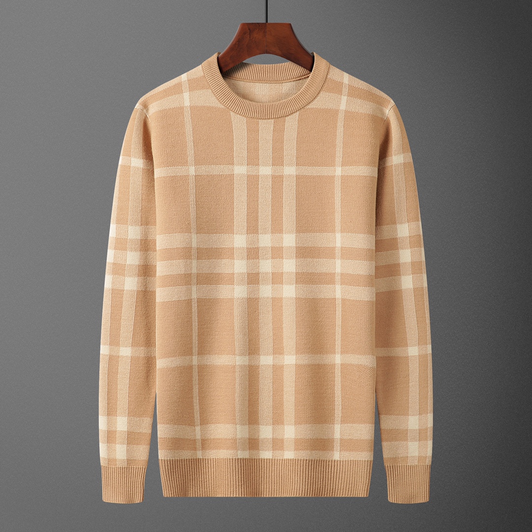 BUR•BERRY, suéter, modelo M2202#, tallas: M-XXXL, tejido: modal, anti-pilling, color: caqui