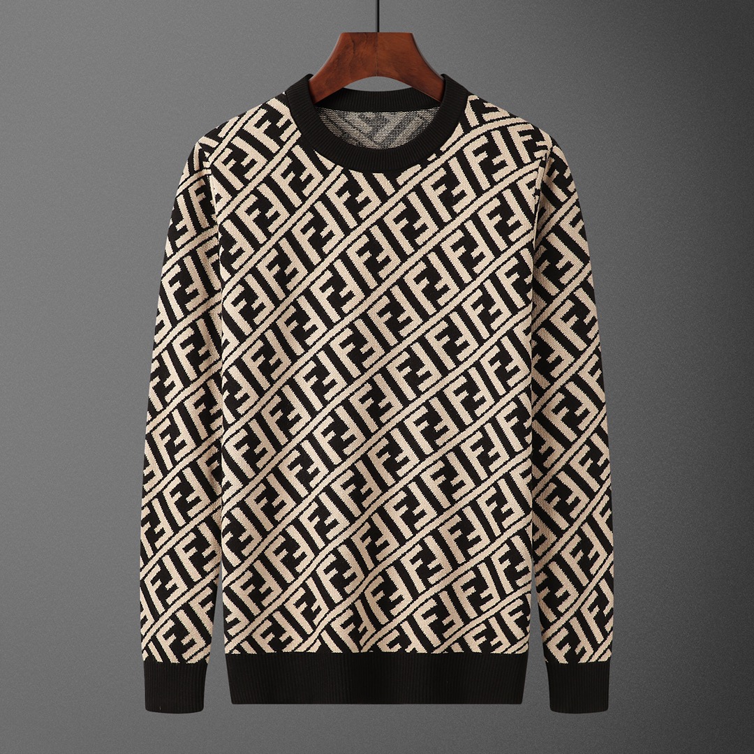 FEN•DI, suéter, número de modelo M2163#, tallas: M-XXXL, tejido: modal, anti-pilling, color: negro