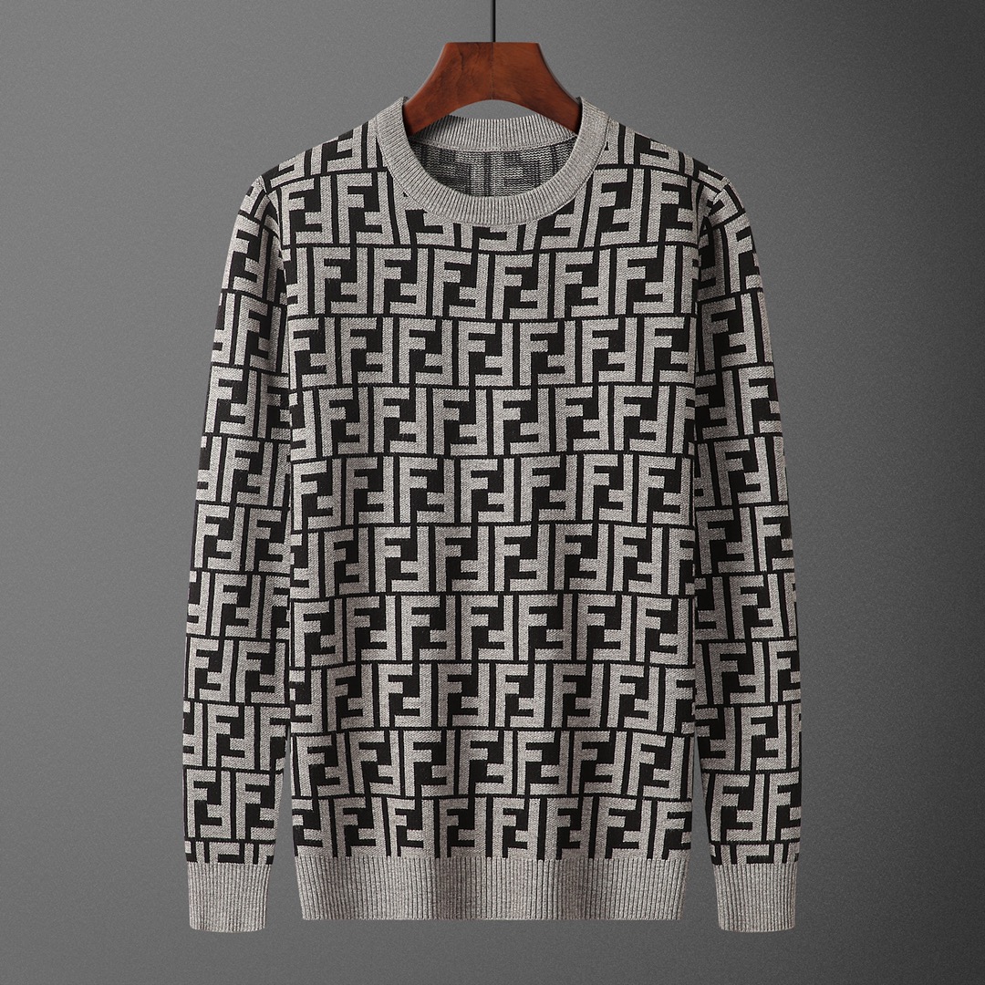 FEN•DI, suéter, estilo M2200#, tallas: M-XXXL, tejido: modal. anti-pilling, color: gris